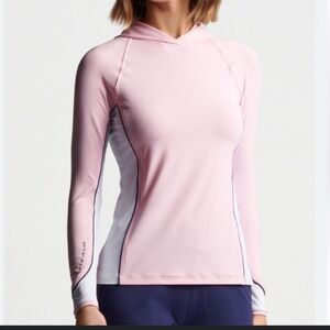 Peter Millar Women's Lightweight Sun Comfort Hoodie Pink Size Medium